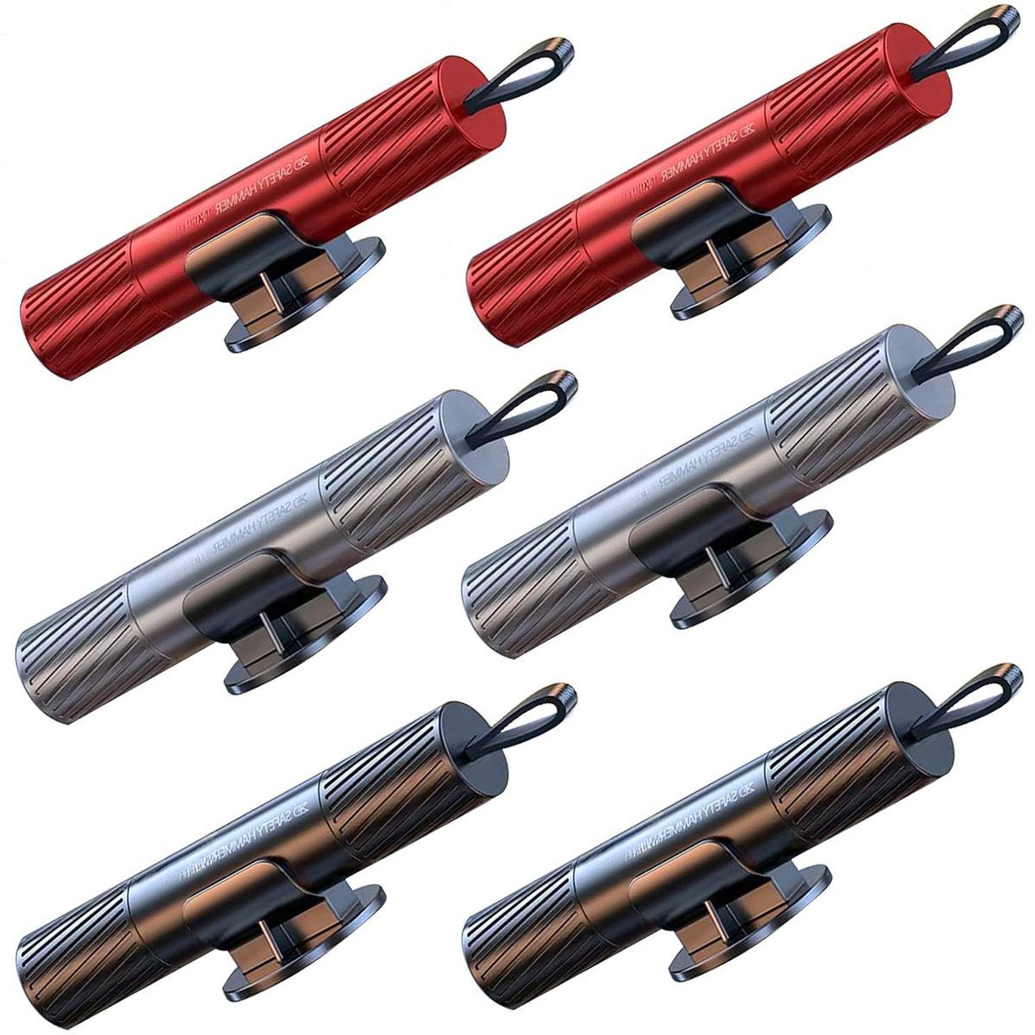 18er Pack Sicherheitshammer Mit Gurtschneider & Testglas – Notfallgerät Zum Glasbrechen, Multifunktional