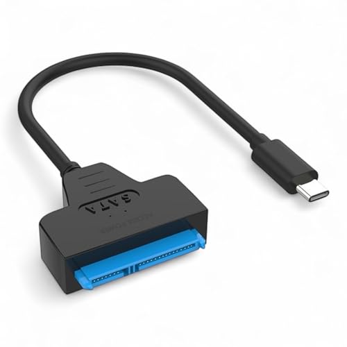 Usb C Zu Sata Adapter - Typ C Auf Sata Iii Kabel (usb 3.1, 6 Gbit/s) Für 2,5 Zoll Hdd & Ssd Festplatten, 22 Pin, High-speed Konverter Für Schnelle Datenübertragung, Plug & Play Für Laptop, Pc & Mac