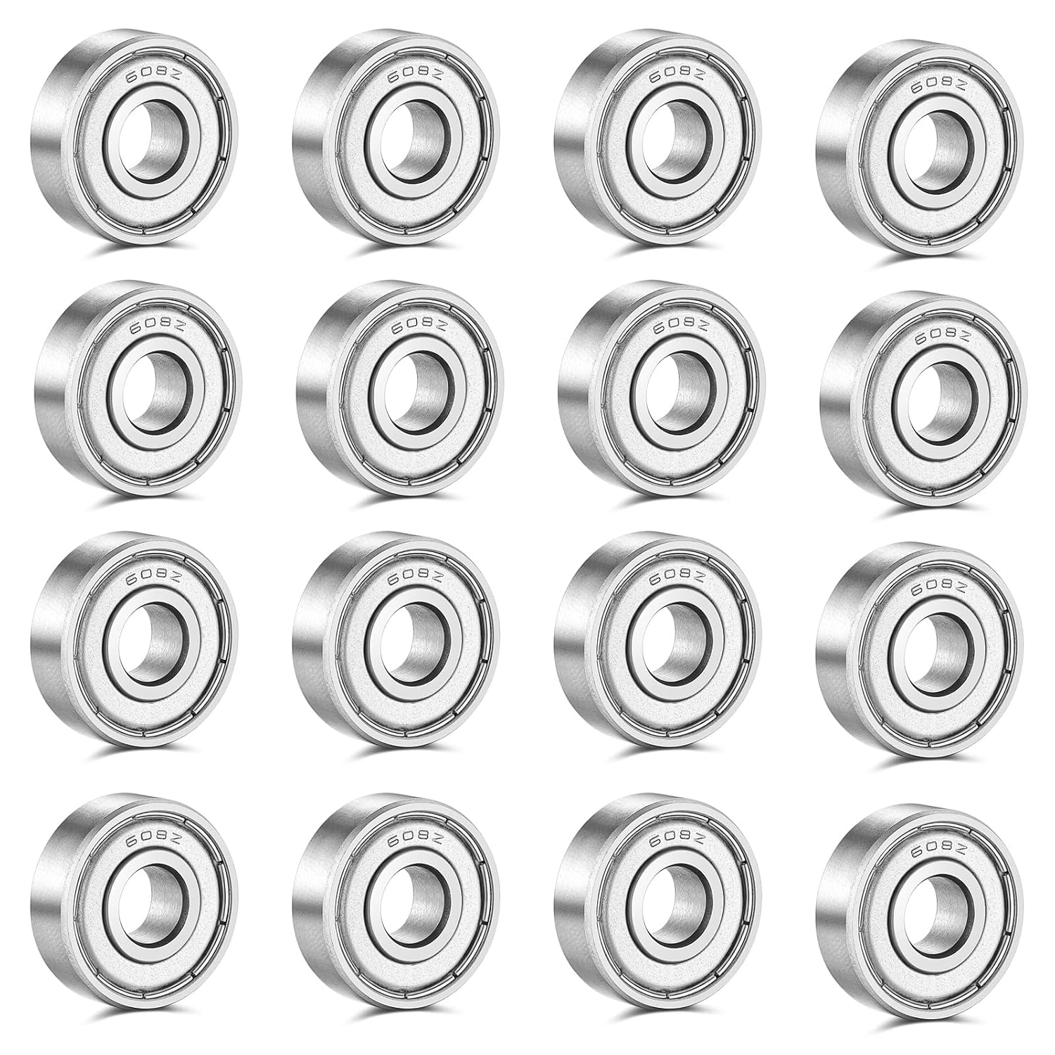 20 Stücke 608 Zz Kugellager, 8mmx22mmx7mm Metall Double Shielded Miniatur Rillenkugellager Für Skateboard Roller Inline Skates