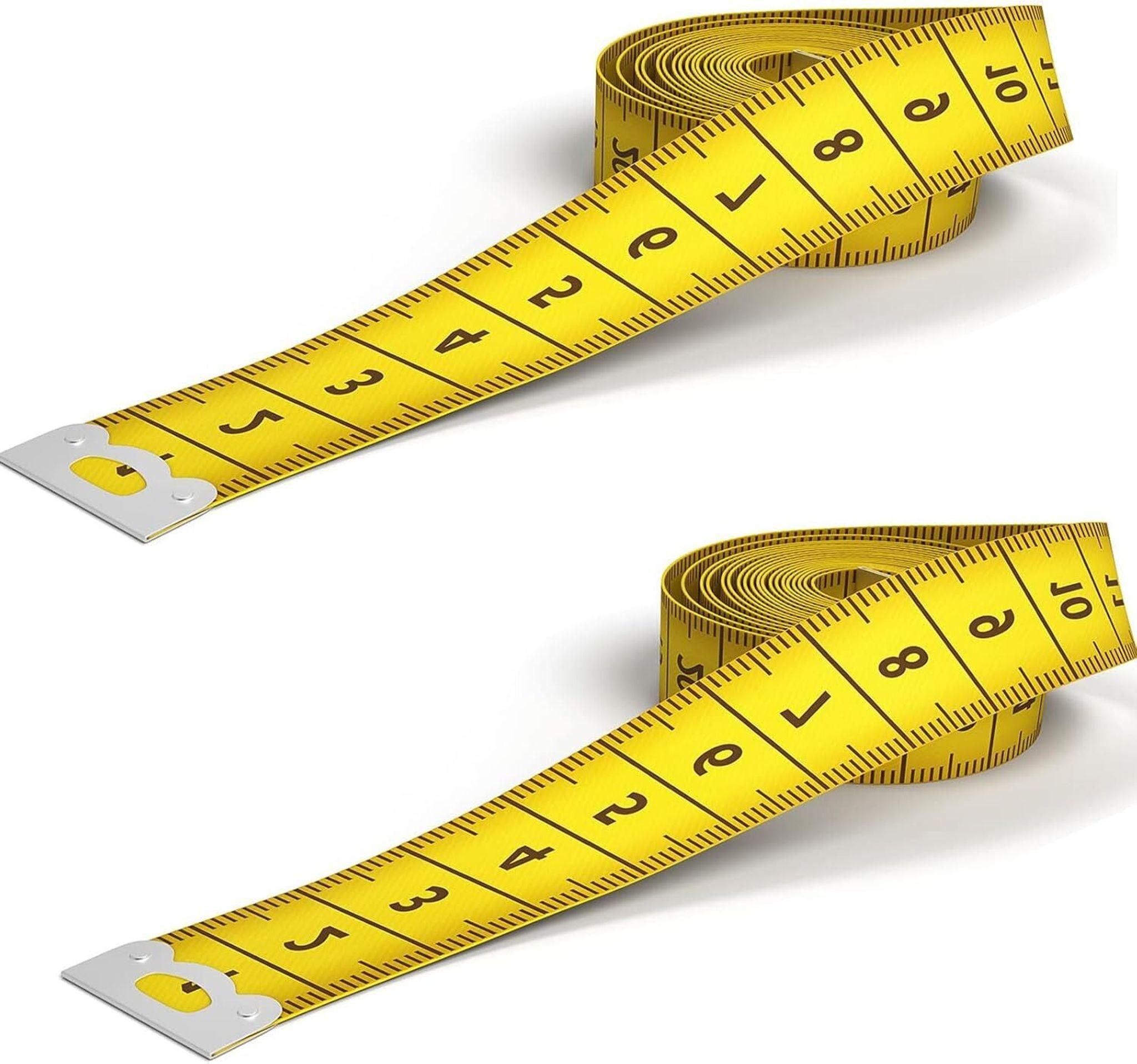 2x Schneidermaßband 200 Cm, Flexibles Maßband Für Nähen, Körpermaße & Handwerk