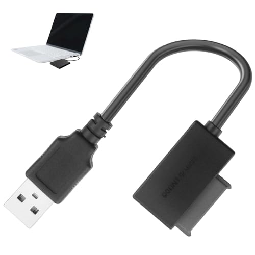 Sata-kabel, Usb Auf Sata 7+6 13-poliger Adapter Für Cd/dvd-rom Laufwerk, Laptop, Ssd Und Hdd, Plug & Play, Keine Externe Stromversorgung Erforderlich, Satas To Usb