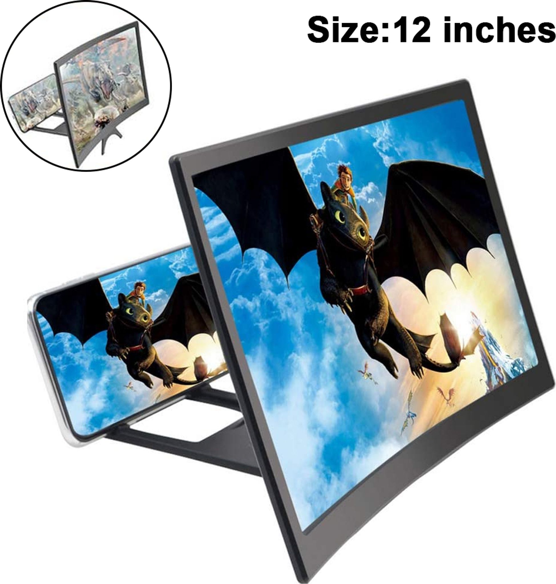 12/14-zoll-handy-bildschirmlupe 3d-bildschirme Lupe Zum Ansehen Von Filmvideos Handy-lupe Lupe Für Smartphones(12 Zoll)