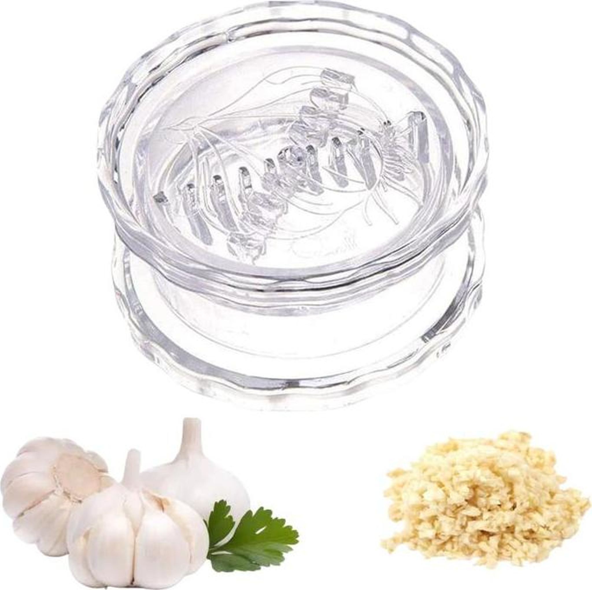 Manueller Knoblauchzerkleinerer Und -mörser, Multifunktionaler Fleischwolf Und -zerkleinerer Für Knoblauch, Zwiebeln, Ingwer, Kräuter, Nüsse, Stoßfestes Küchengerät Und Haushaltsaccessoire