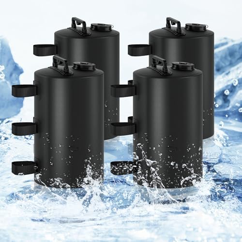 4er Set Wassergewichtstasche 88 Lb,tragbare 10 Liter Gewichte Für Pop Up Zelte,windfeste Fixierung Für Festzelte, Pavillons,gartenzelte,wiederverwendbar,schwarz
