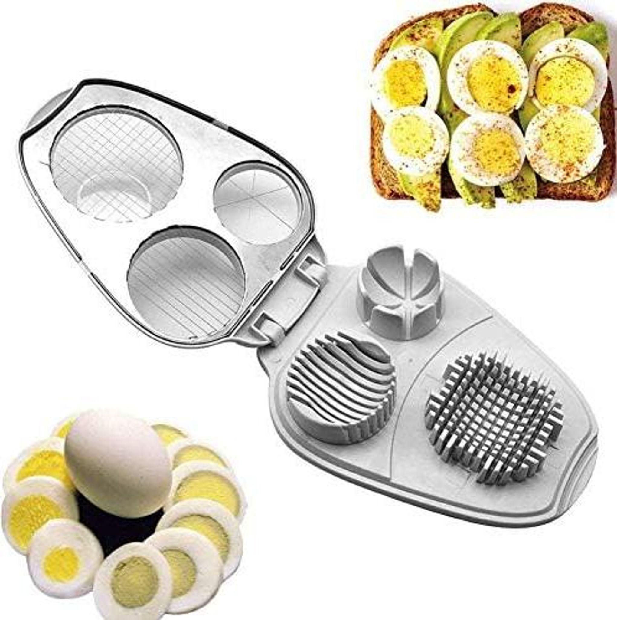 3-in-1-eier- Und Pilzschneider – Saubere, Präzise Schnitte Küchenhelfer Zum Schneiden Von Eiern.