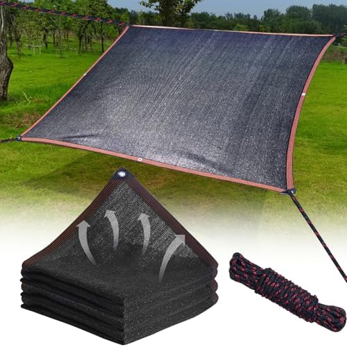 3x4m Schattierungsnetz, Garten Schattiernetz, Schattennetz Mit Ösen, Sonnenschutz Netz Leicht Und Haltbarkeit, Uv Schattennetz Für Pergola, Garten, Gewächshaus, Hühnerstall, Outdoor