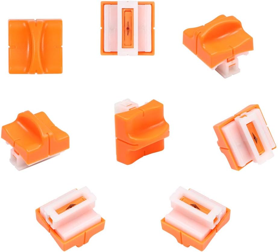 Flintronic 8 Stück Papierschneider Ersatzklingen Mit Sicherheitssicherung Design Für A4 Papierschneider, Orange