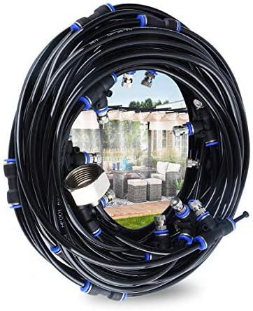 Hydrogarden Outdoor Misting System Sprühnebel Kühlung Terrasse Garten Gewächshaus Pavillon Wasserzerstäuber 8 Meter Schlauch Und 9 Metalldüsen Sommer