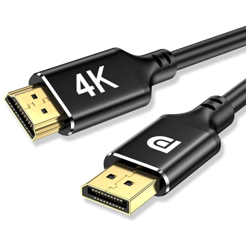 4k Displayport Auf Hdmi Kabel 2m Direktionales Displayport-computer Zu Hdmi-monitor, Dp 1.2 Zu Hdmi 1.4 Kompatibel Mit Hp Thinkpad Amd Nvidia Desktop