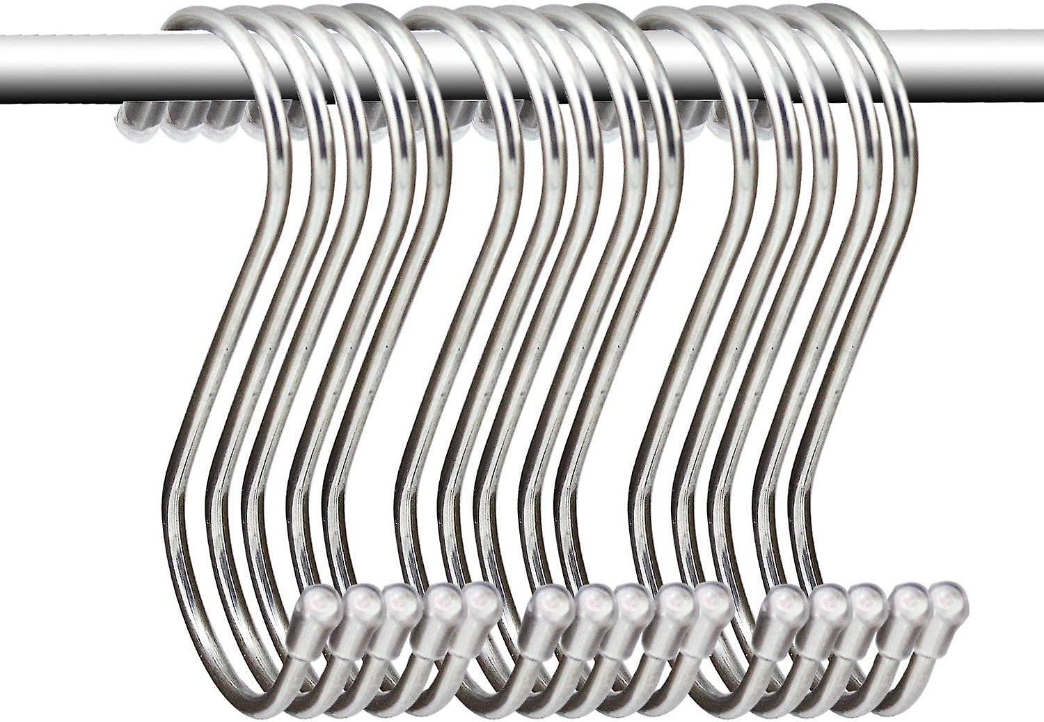 S-förmiger Metallhaken Zum Aufhängen, Edelstahl, Multifunktions-aufhänger, Haken Für Küche, Löffel, Pfanne, Badezimmer, Schlafzimmer, 15 Stück, Klein, Silberfarben Better