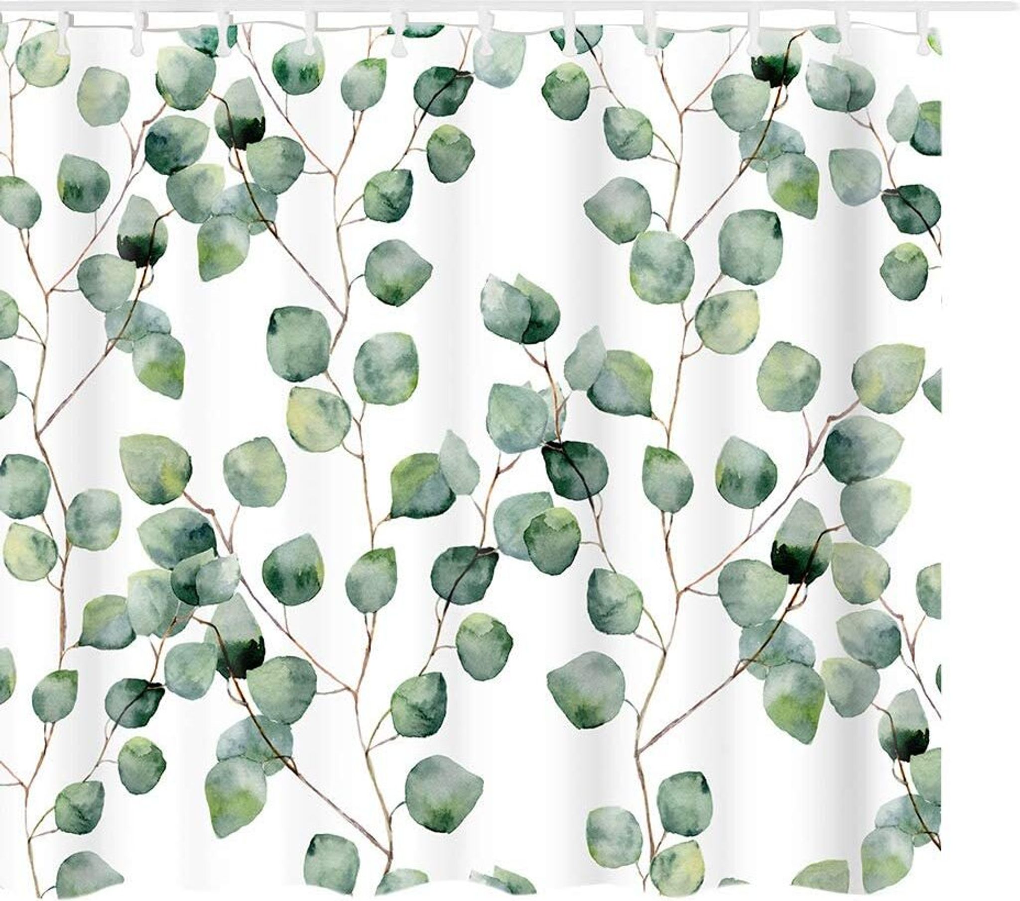 Duschvorhang 180x180 Anti-schimmel Und Wasserabweisend Shower Curtain Mit 12 Duschvorhangringen 3d Digitaldruck Grüne Pflanze Mit Lebendigen Farben