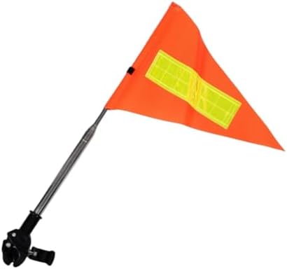 Bike Flag, Safety Flag, 8.27x11.81x62.99 Inches, High Visibility & Waterproof Design, Reflective Pennant For Kids, Scooter, Wheelchairs, Golf Cart And Outdoor Use