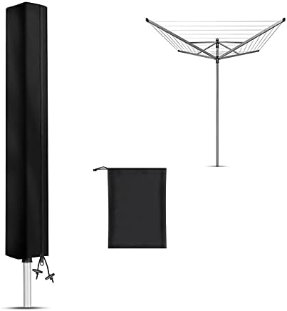 Two Leifheit Rotating Clothes Rack Covers With Zippers, Made Of 420d Oxford Cloth, Waterproof And Windproof (180x18x18 Cm).