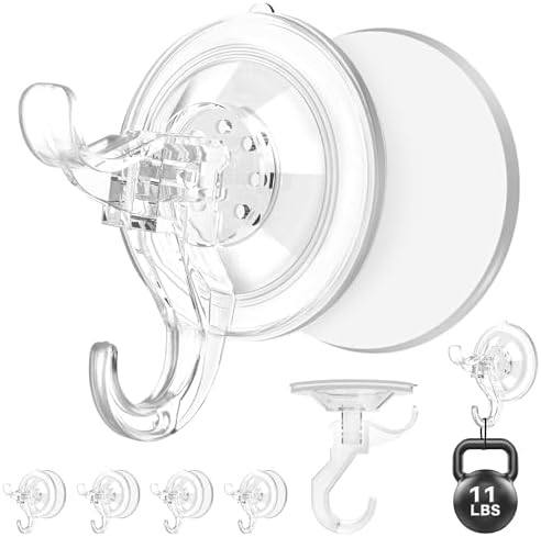 5-pack Saugnapfhaken Ohne Bohren, Extra Starke Wiederverwendbare Saughaken Für Bad, Küche, Fenster, Glas, Hält Bis Zu 5 Kg, 7 Cm Durchmesser, Transparent