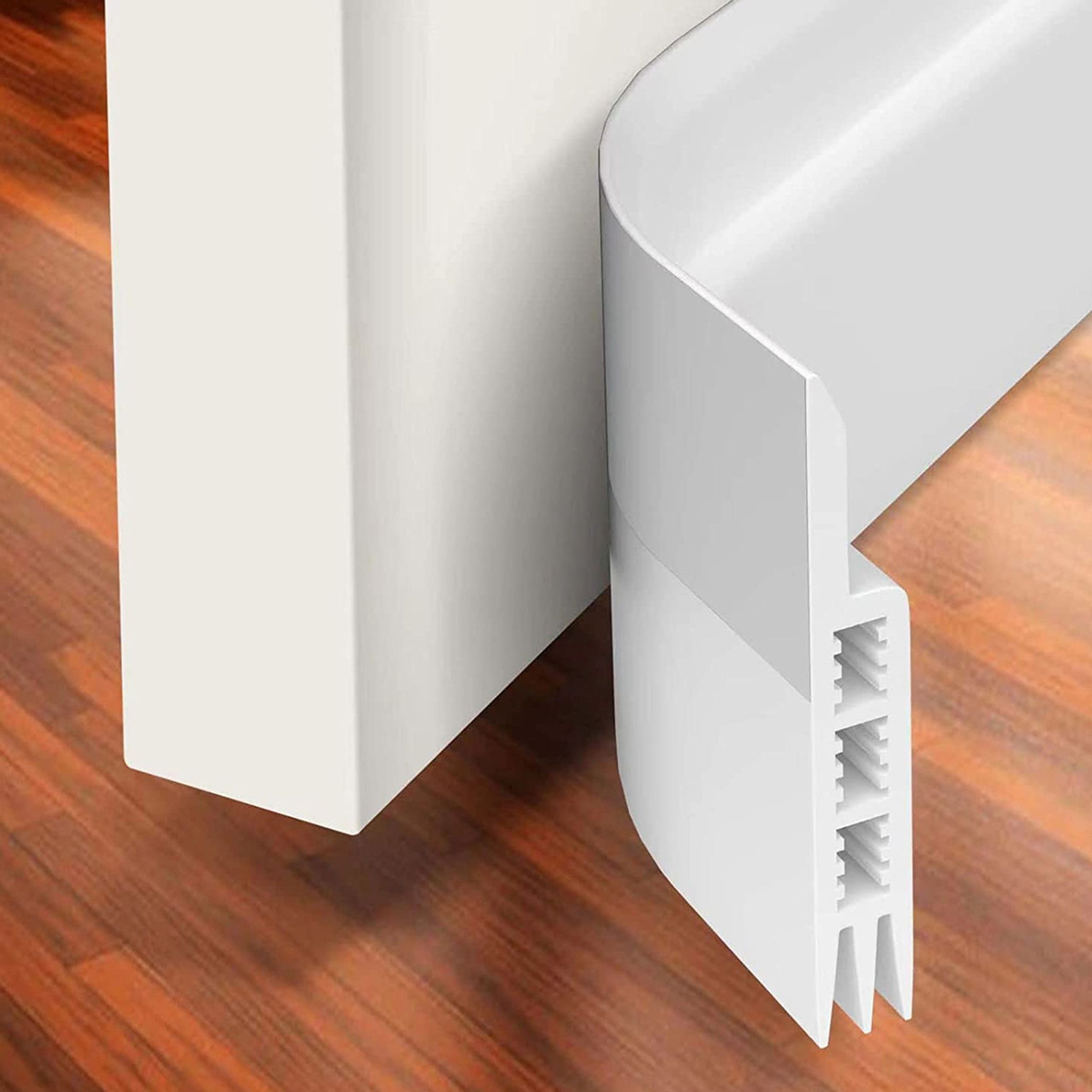 Zugluftstopper Für Türen, 100cm X 5cm Türdichtung Selbstklebend Zuschneidbar, Türdichtung Unten Windstopper Türisolierung (weiß)
