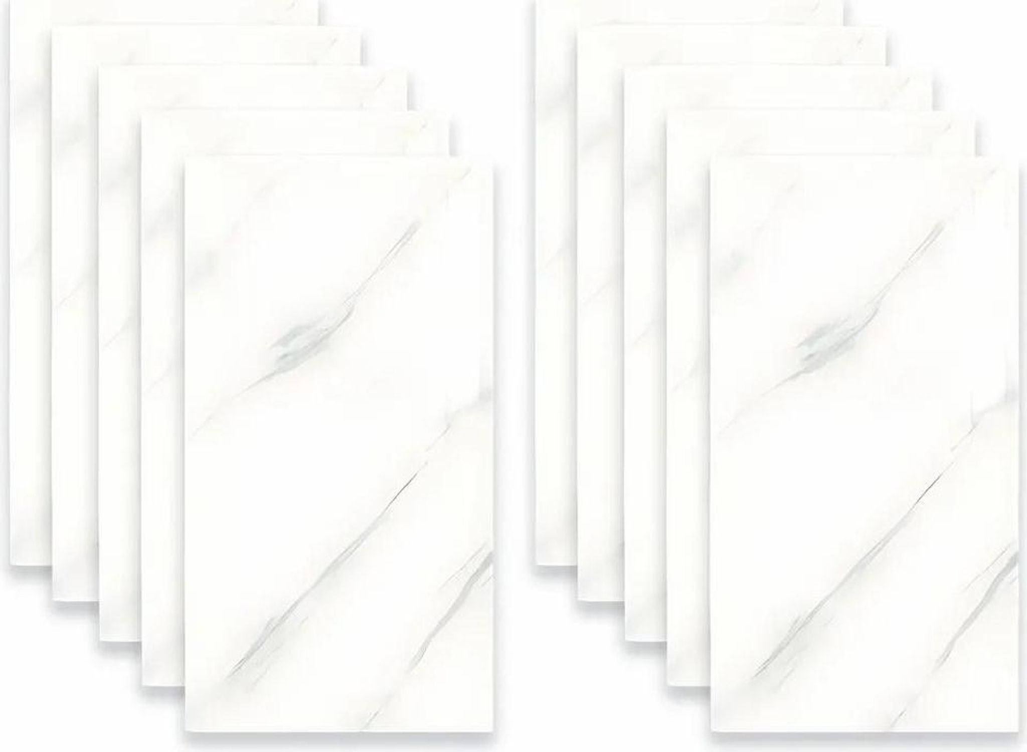 Selbstklebende Pvc Wandpaneele Marmoroptik 60x30cm 10 Stück Weiß