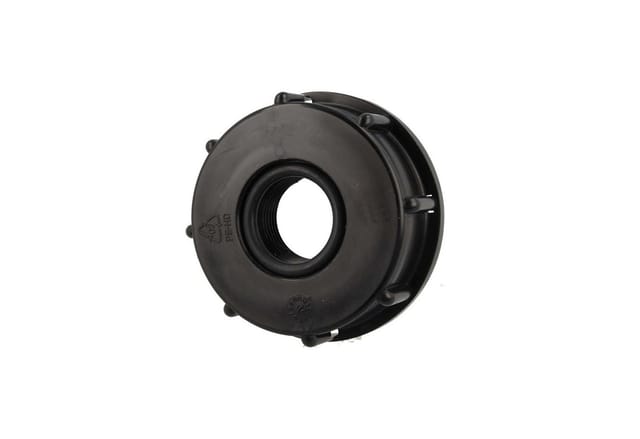 Tecuro - ibc Adapter Anschlusskappe mit Grobgewinde S60 x 6 und Innengewinde 1 Zoll, hdpe