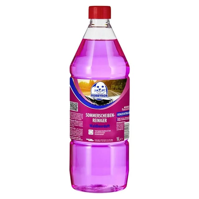 Robbyrob 1 Liter Sommer Scheibenreiniger Konzentrat 1:10 mit Waldbeere Duft