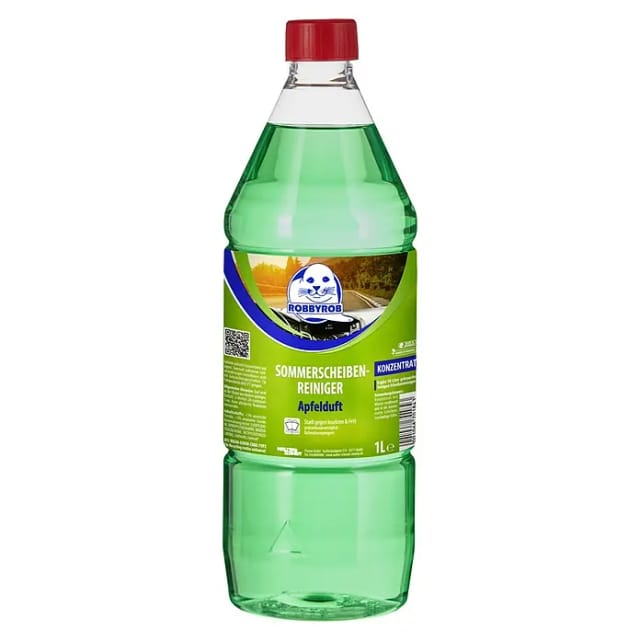 Robbyrob 1 Liter Sommer Scheibenreiniger Konzentrat 1:10 mit Apfel Duft