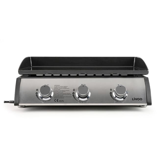 Livoo - Plancha gas 7,5kw emaillierte stahlplatte 61x38cm doc277