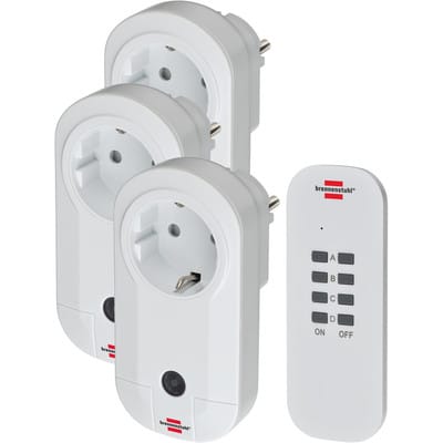 Brennenstuhl - rc CE1 3001 1507040 Funk Steckdosen-Set 4teilig Innenbereich 1000 w
