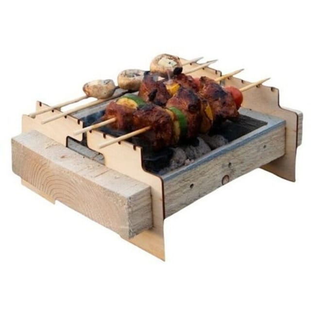 Tragbarereinweg-Holzgrill,ostermontag,umweltfreundlich