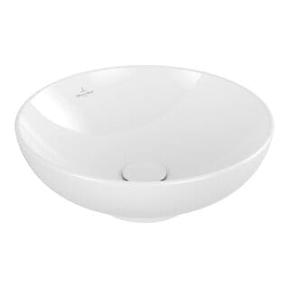 Villeroy&boch - Loop&Friends - Aufsatzwaschtisch, Durchmesser 42 cm, mit Überlauf, Alpinweiß 4A460001