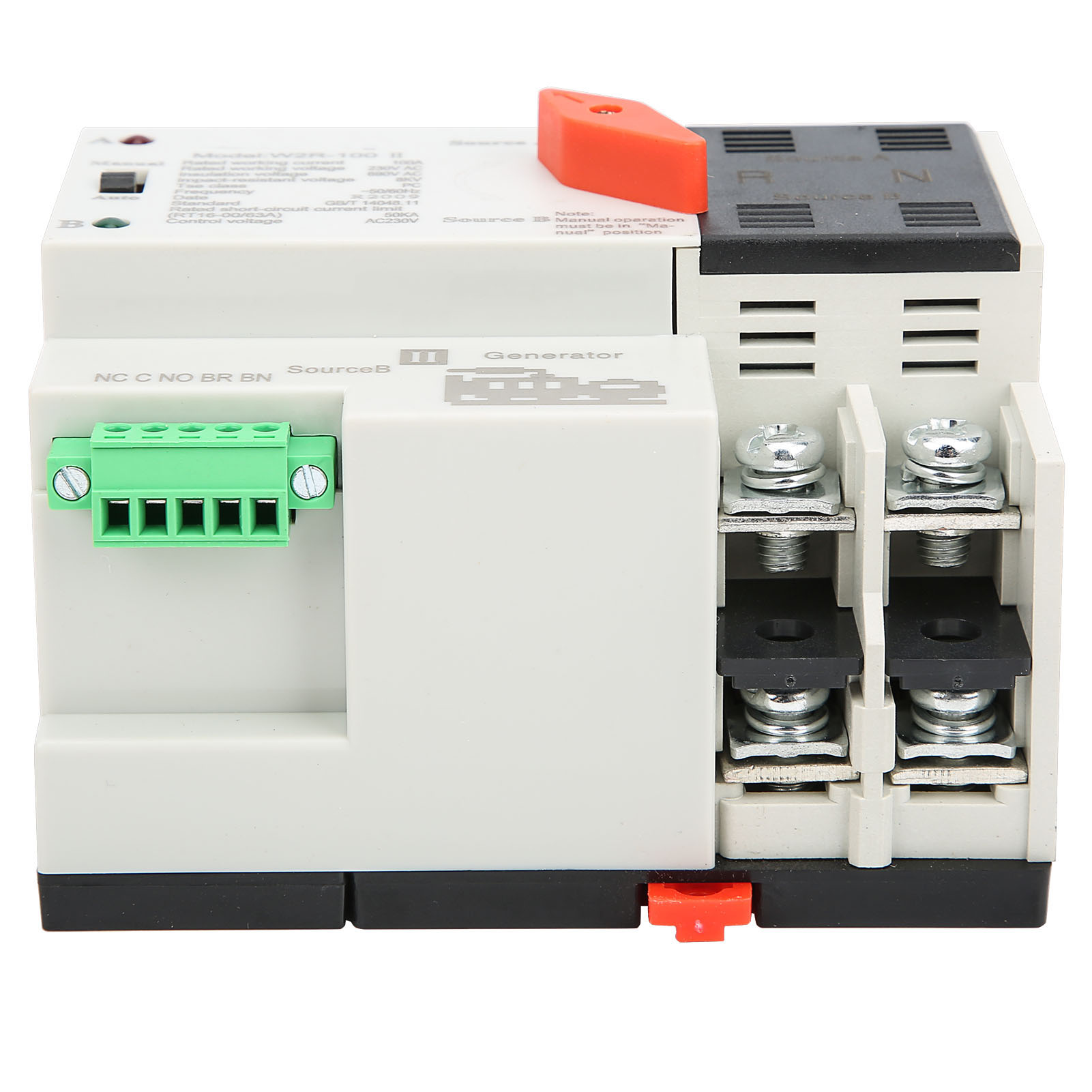 W2r-100 Automatischer Dual-power-umschalter 2p 100a 50hz Stromumschalter