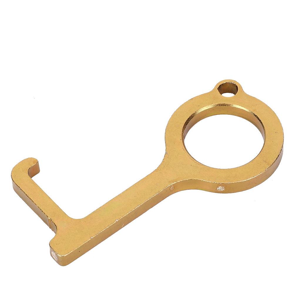 3-teiliges Set Berührungsloser Türöffner, Tragbar, Leicht, Handwerkzeug, Hardware-zubehör, Zinklegierung (goldfarben)