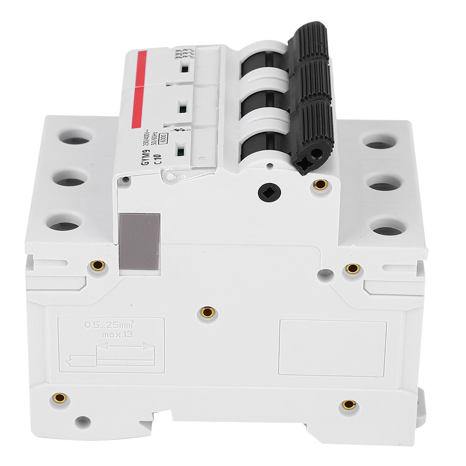 Gym9-c65 Miniatur-leistungsschalter, 3-polig, 400 V Ac, Hochwertige Ausführung, 10 A
