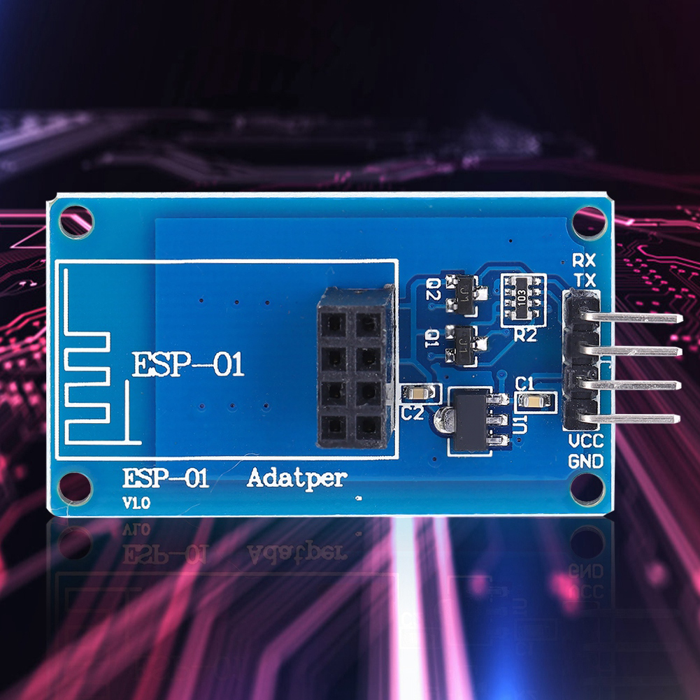 2er-set Esp8266 Wlan-wireless-adaptermodul Esp-01 3,3 V/5 V, Transparentes Durchgangsmodul