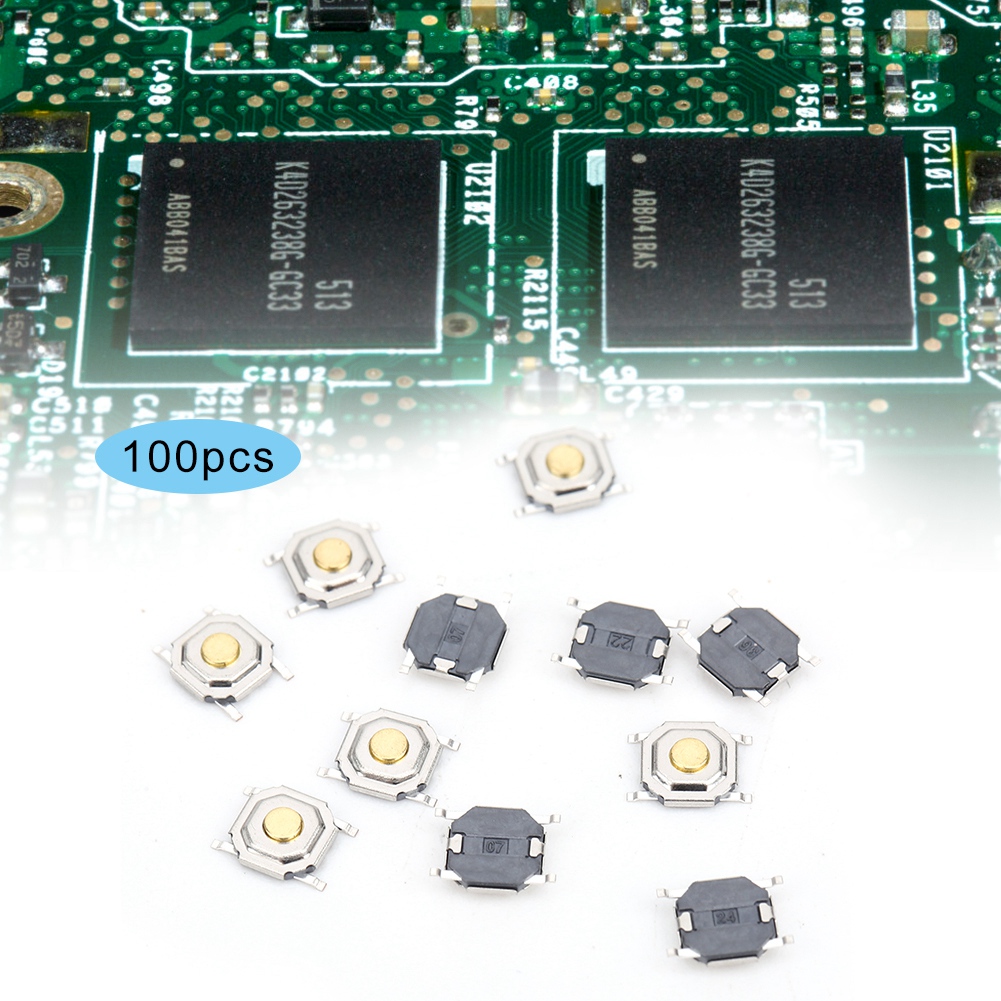 100 Stück Taktile Drucktaster Aus Kunststoff, Berührungsempfindliche Smd-bauteile, 4 X 4 X 1,5 Mm