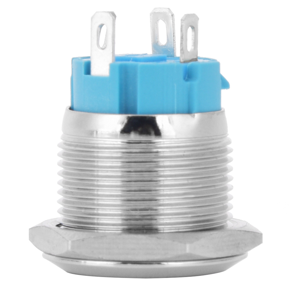 2 Stück Gelbe, Flache, Selbstrückstellende 4-pin-taster Mit Leuchte, Dc 12 V 24 V, Schutzart Ip65