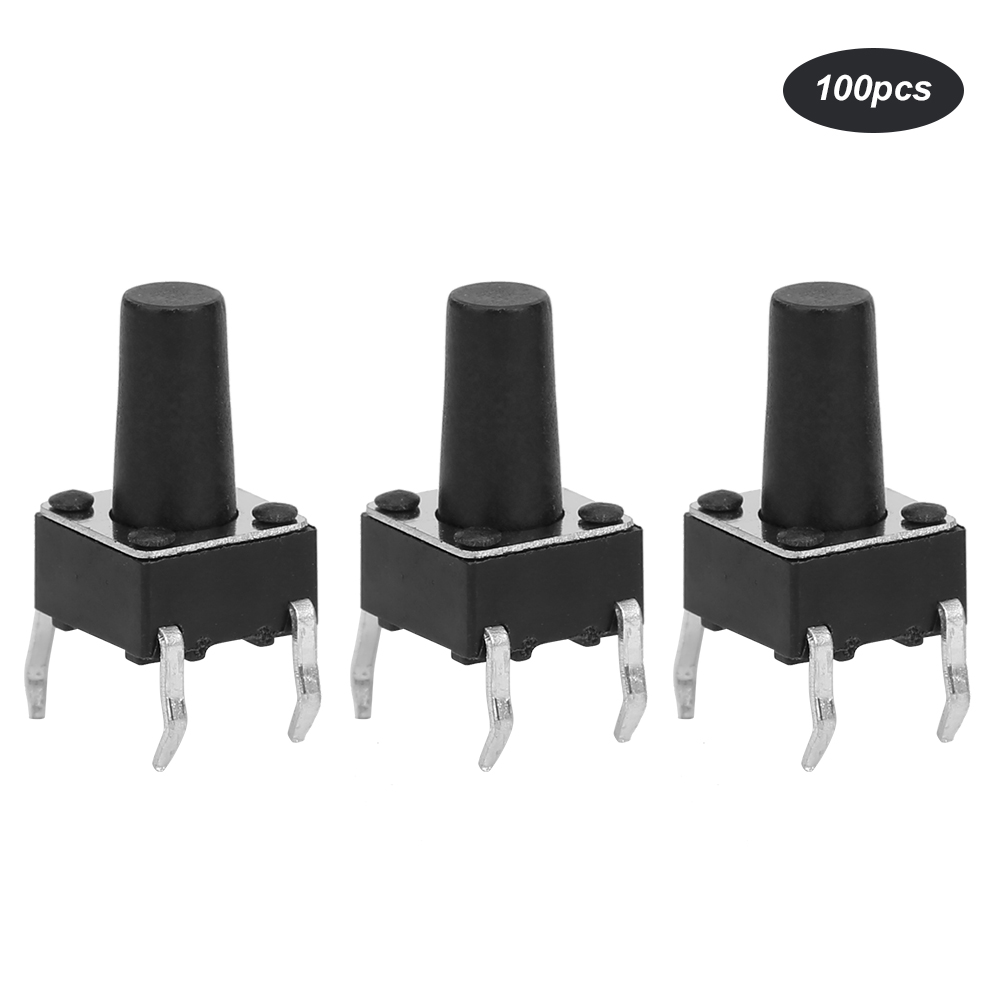 100 Stück Momenttaster, Industriezubehör, Schnellreaktion, Dip 6 X 6 X 10 Mm