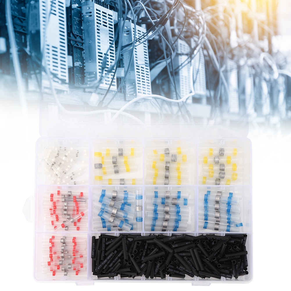 350-teiliges Set Aus Löthülsen, Isolierklemmen, Dichtungen Für Elektrische Steckverbinder, Wasserdicht Und Leicht