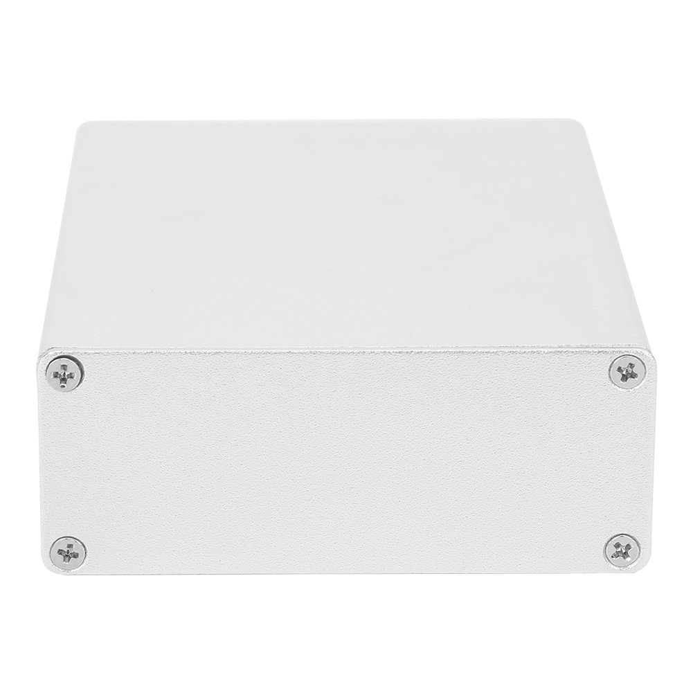 Aluminium-projektgehäuse Mit Integrierter, Matt-silberner Leiterplatten-anschlussdose Für Diy-elektronik, 29 X 74 X 100 Mm