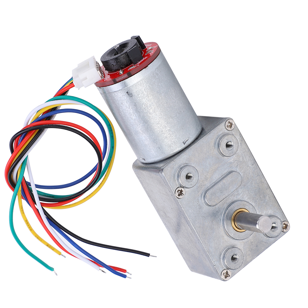Getriebemotor Mit Schneckengetriebe, Drehzahlminderer, Hohes Torsionsmoment, Mit Encoder, Bürsten-gleichstrommotoren, Dc12v, Jgy371400rpm