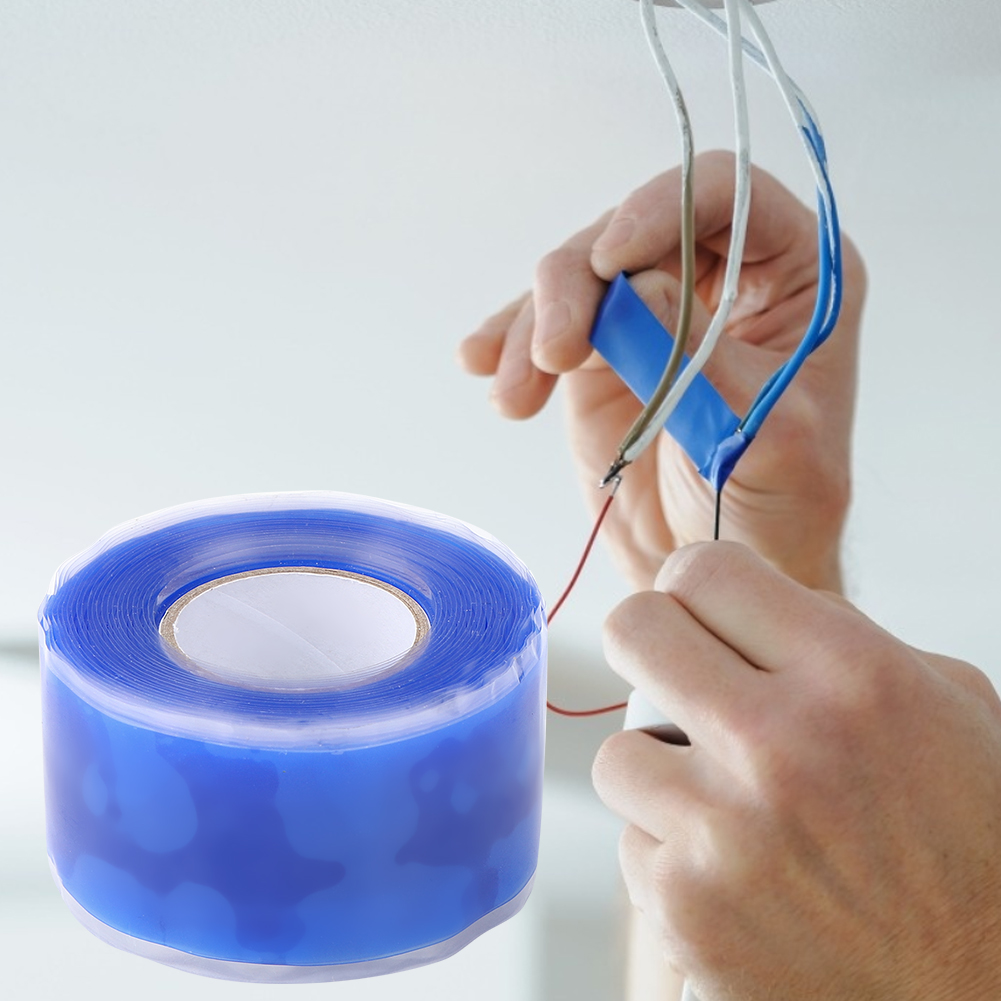 Industrielles, Flammhemmendes, Wasserdichtes Silikon-selbstklebeband, Blau, 0,5 Mm X 25 Mm X 3 M