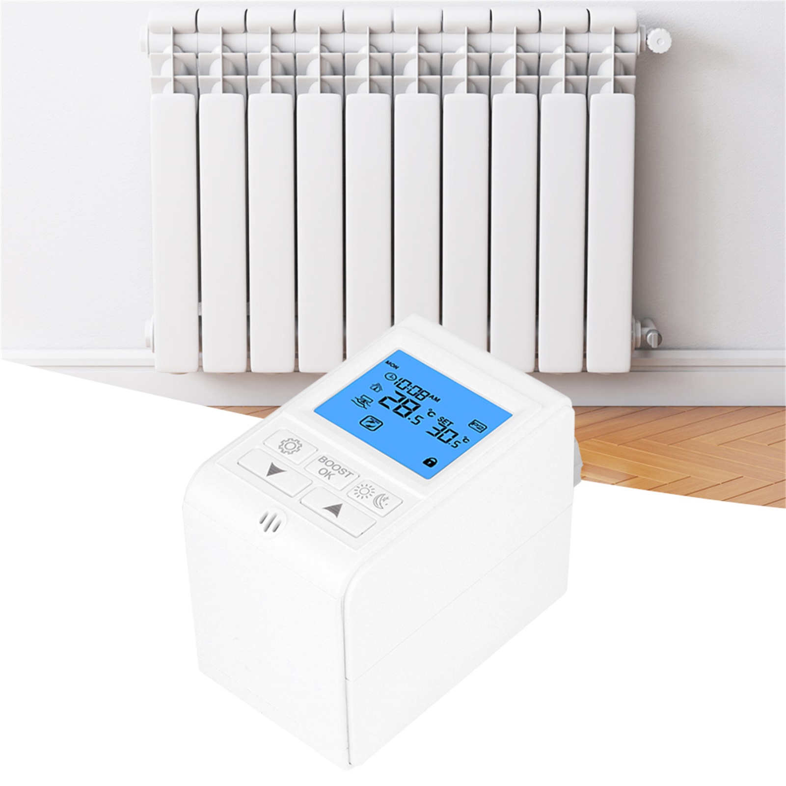 Intelligentes Thermostatventil Für Wasserhahnheizung Mit Temperaturregelung, Passend Für Tuya Gateway Hub Für Zigbee-systeme.