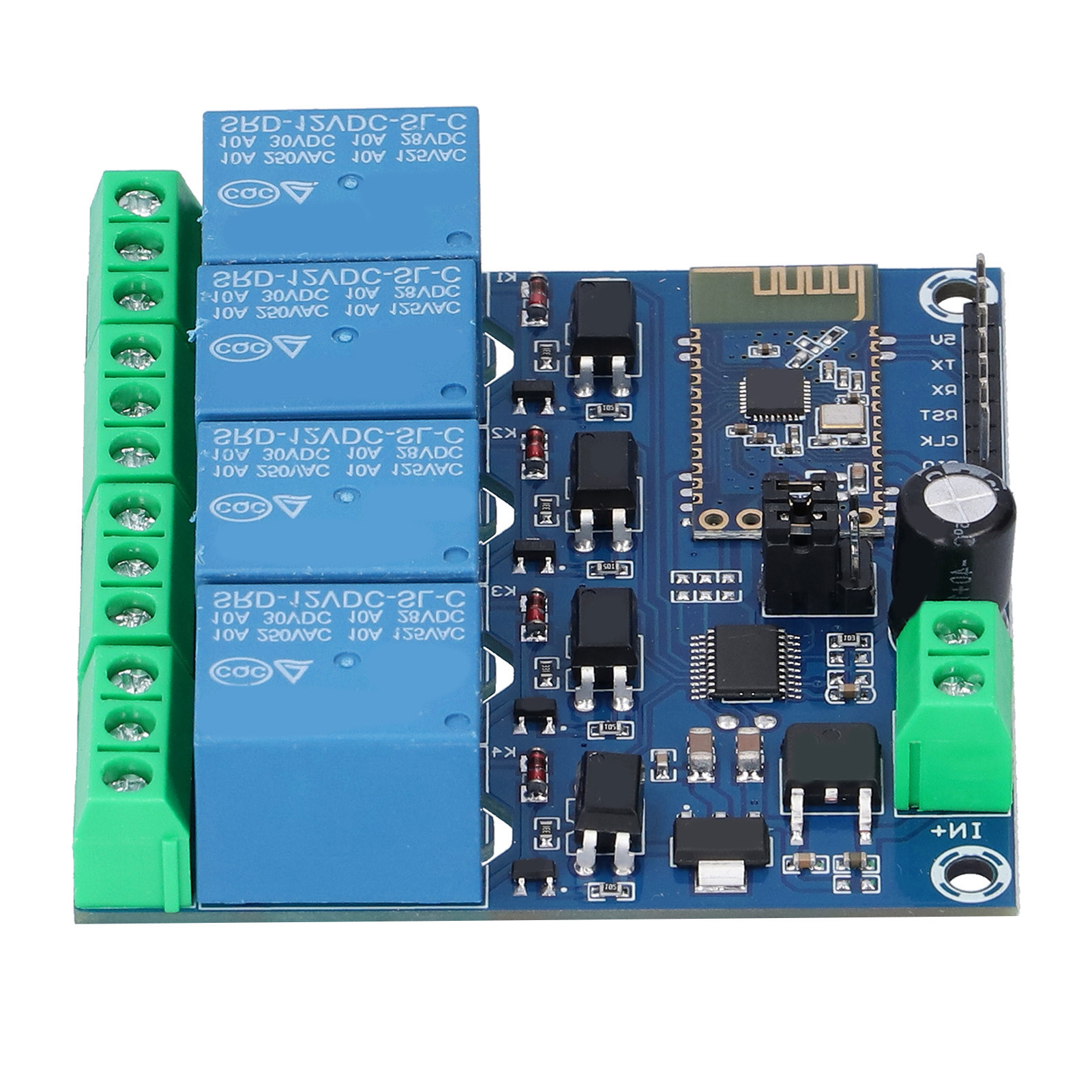 Relaismodul 4-kanal Bluetooth-mobiltelefon-fernbedienungsplatine Mit Kontrollleuchte Dc12v
