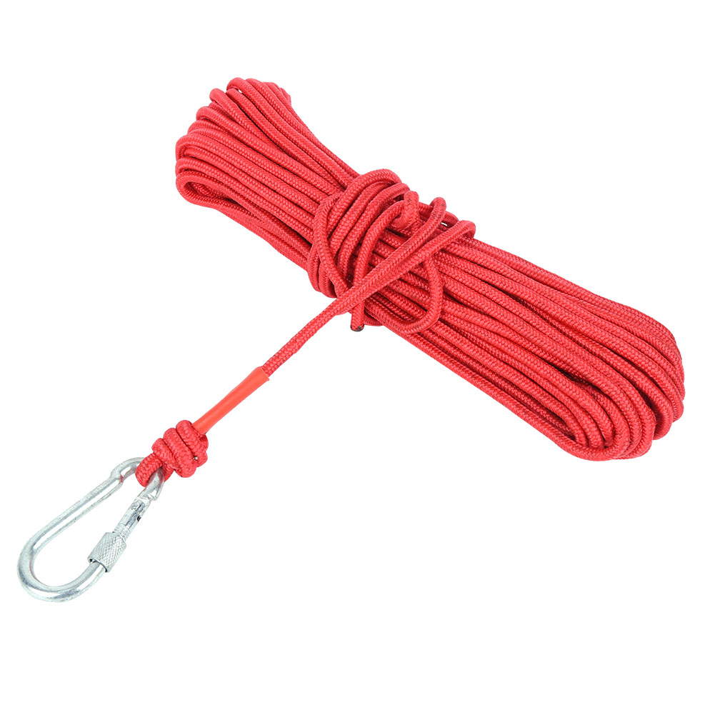 20 M Starkes Angelseil Mit Karabinerhaken, Ideal Für Schatzsuche Und Bergung.