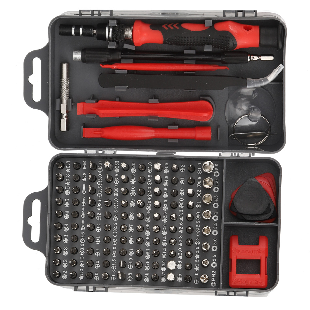 115-in-1-schraubendreher-set, Multifunktionales Werkzeug Zur Reparatur Und Demontage Von Uhren Und Handys, Rot