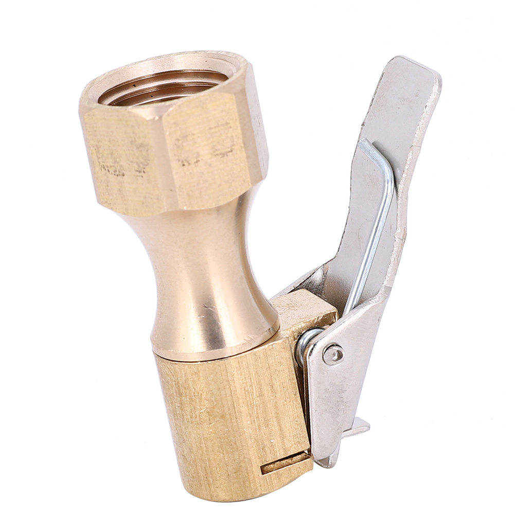 2 Stück 1/4 Zoll Innengewinde Pumpendüse Ganzkupfer Clip Luftfutter Ventil Clip Verbinder Fahrradzubehör (1/4 Zoll)