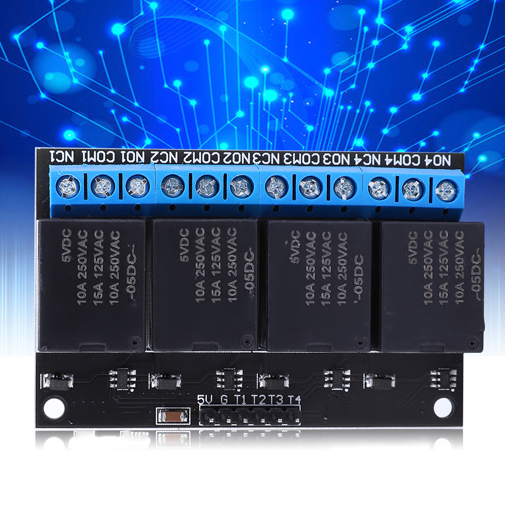 4-kanal-bistabiles Selbstverriegelndes Relaismodul Mit Taster Und Mikrocontroller (mcu) Für Niedrige Pegelsteuerung, 5 V Genauigkeit