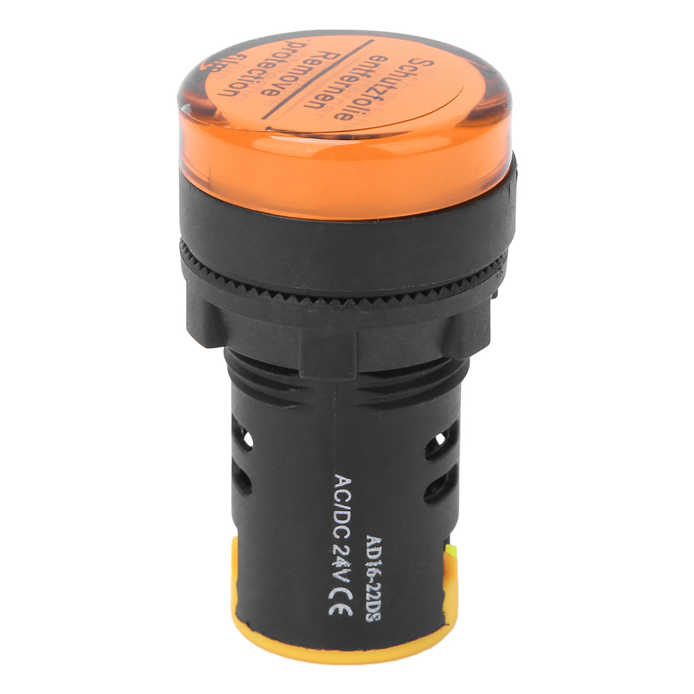 10 Stück Berm Led-betriebsanzeigeleuchte, Halbleiter-energiesparlampe, Φ22mm, 24v, Ad16-22d S (gelb)