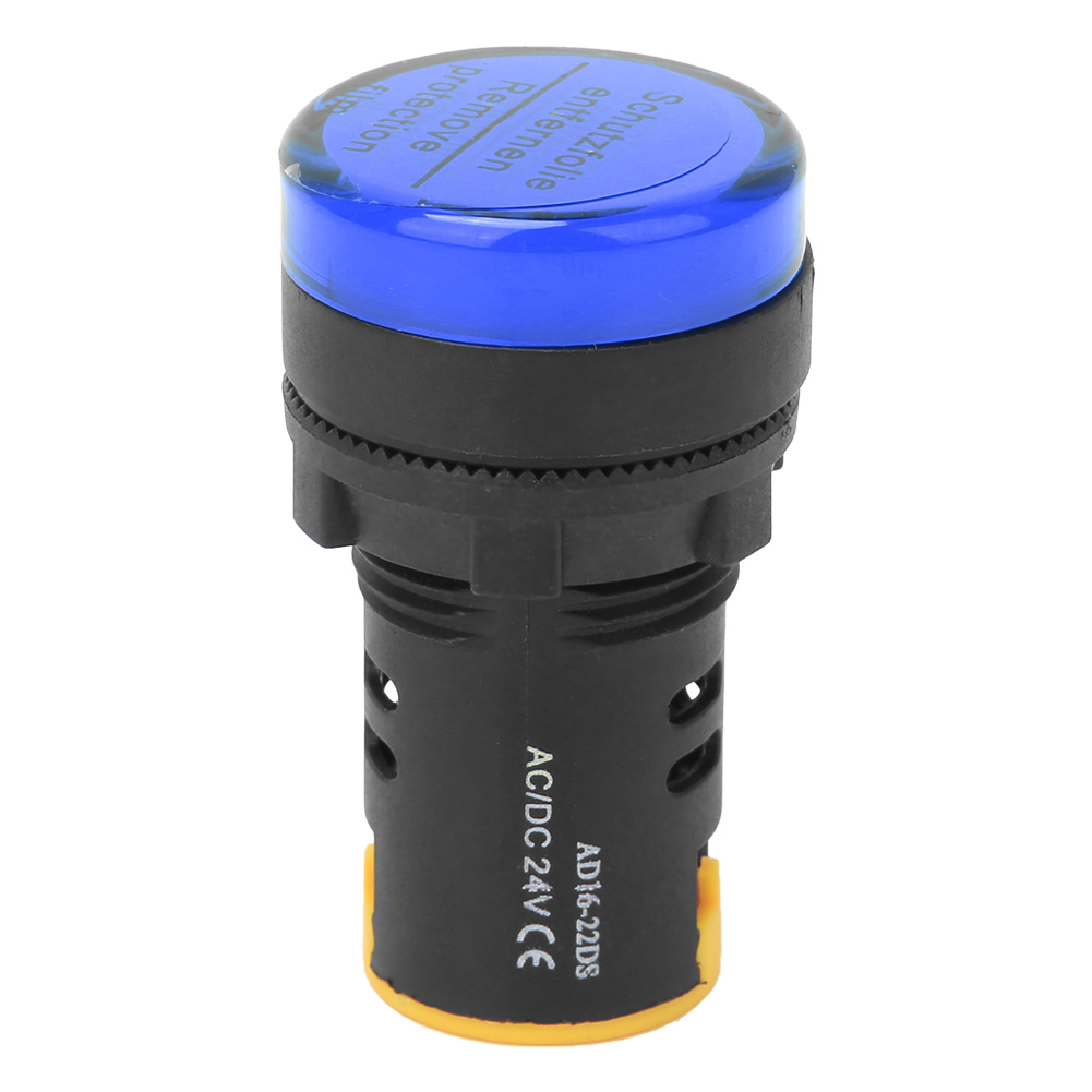 10 Stück Berm Led-betriebsanzeigeleuchte, Halbleiter-energiesparlampe, Φ22mm, 24v, Ad16-22d S (blau)