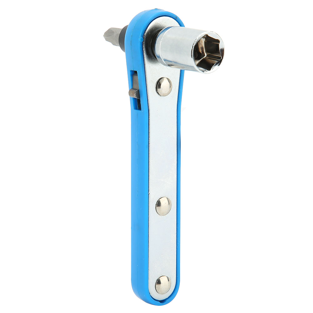 Blauer Ratschenschlüssel 10 Mm Mit Ph2-schraubendreherbit-set Für Reparaturen