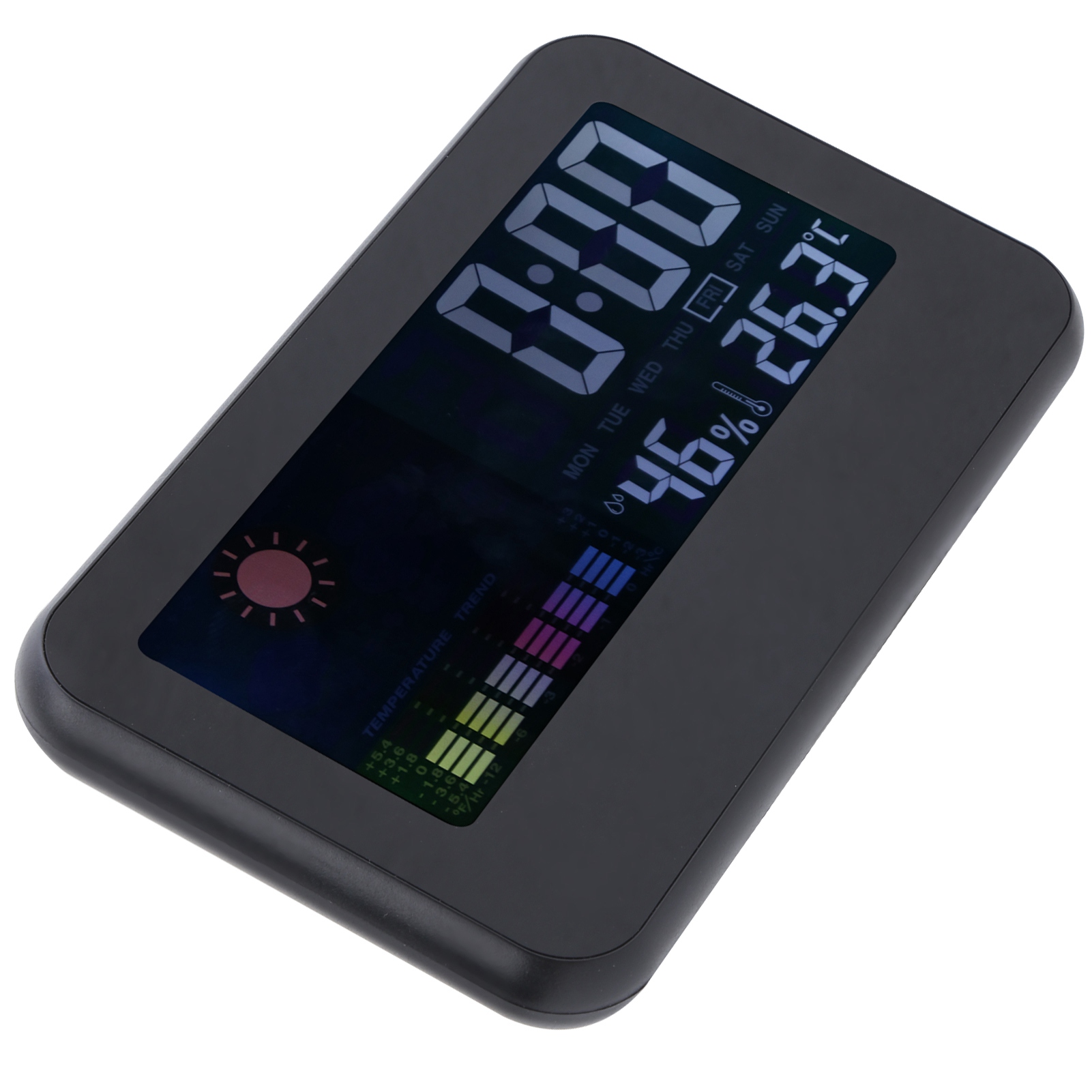 Cj2618t Digitales Farbthermometer-hygrometer Mit Weckerfunktion (-10-61 °c)