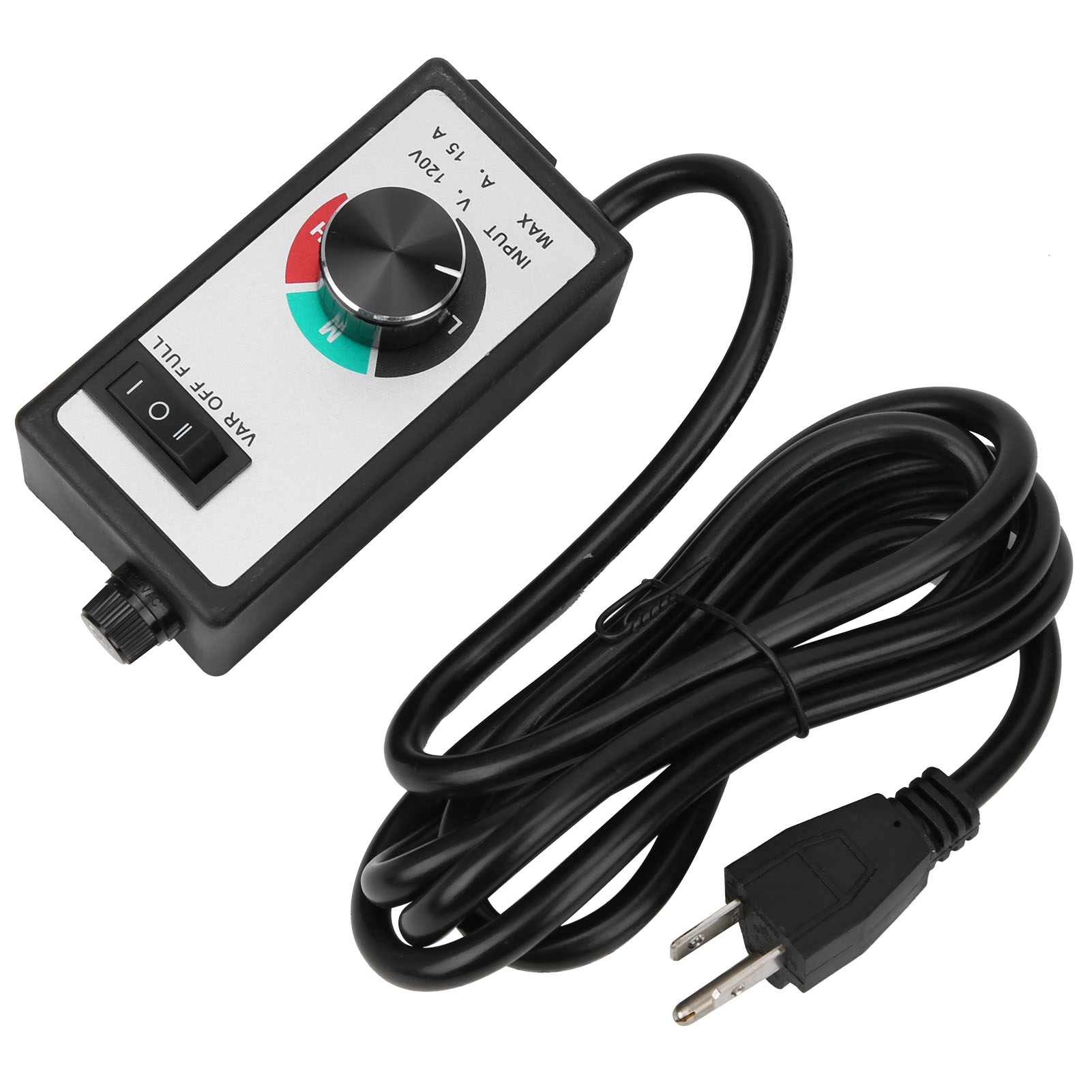 Drehzahlregler Für Lüfter, Stufenlos Einstellbar, Elektronisch, 120 V, 1500 W, 15 A, Us-stecker, 2 Meter Kabel