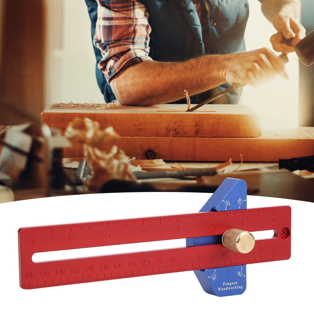 Yx200 Holzbearbeitungslineal Aus Aluminiumlegierung, Messwerkzeug Für Heimwerker Und Schreiner